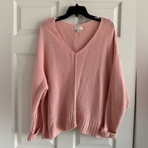 Lucky Brand Pink V-Neck Sweater